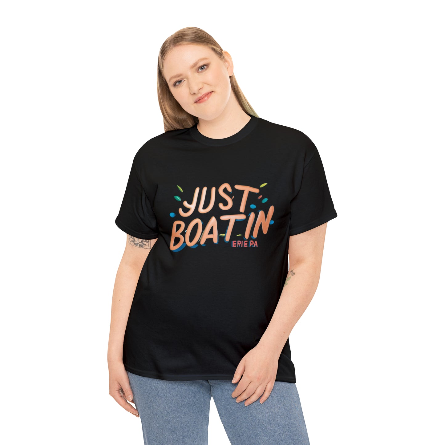 Boatin Unisex Heavy Cotton Tee - Custom Erie Design