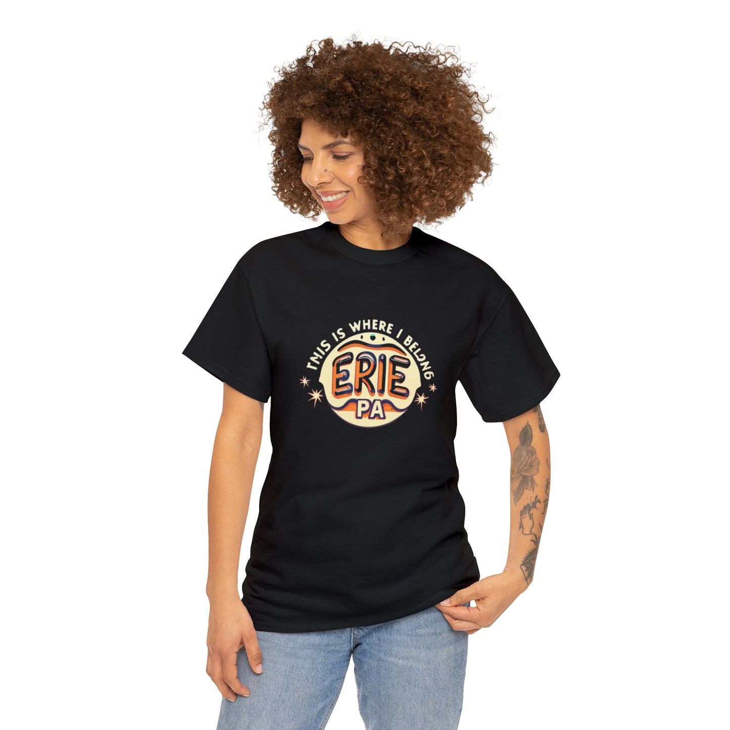 Erie Heavy Cotton Tee, Unisex Custom Design High-Quality Shirt