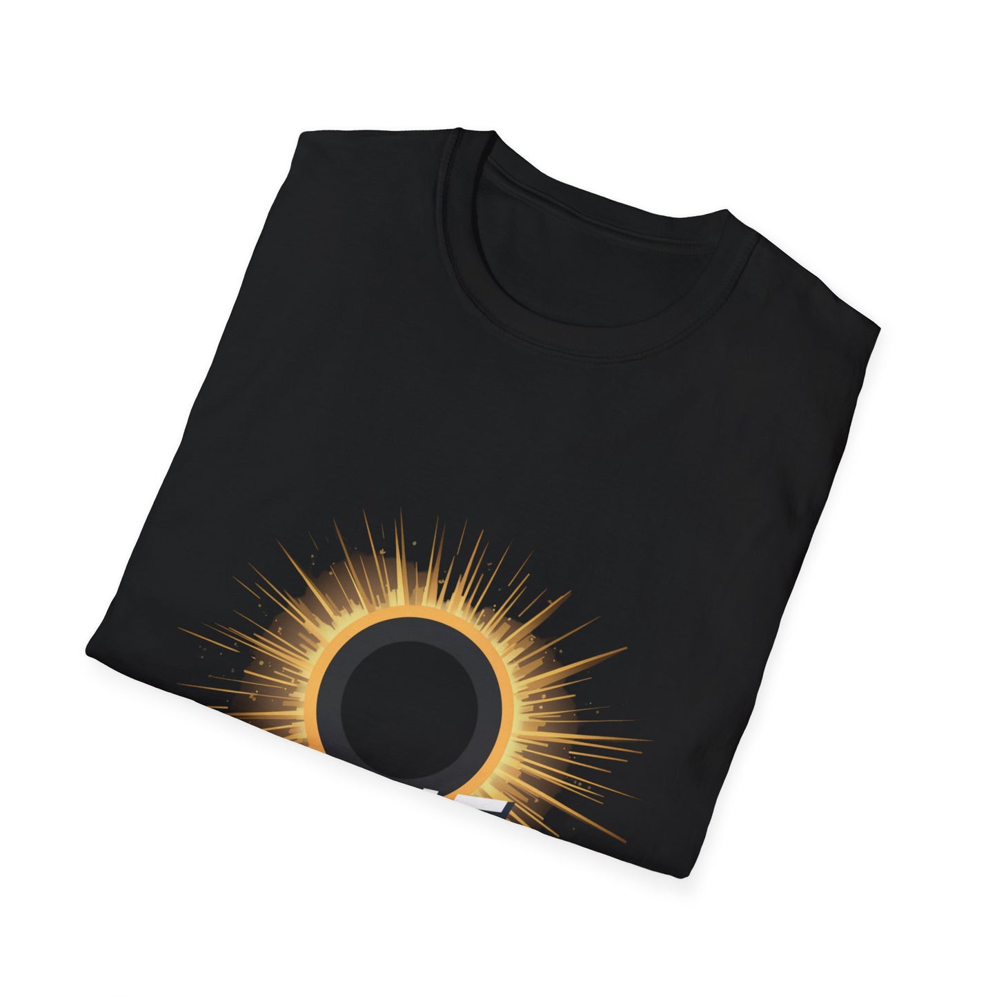 Erie Eclipse Solar Burst, Unisex Softstyle Tee, Stylish Comfort Fit, Sun Graphic Shirt