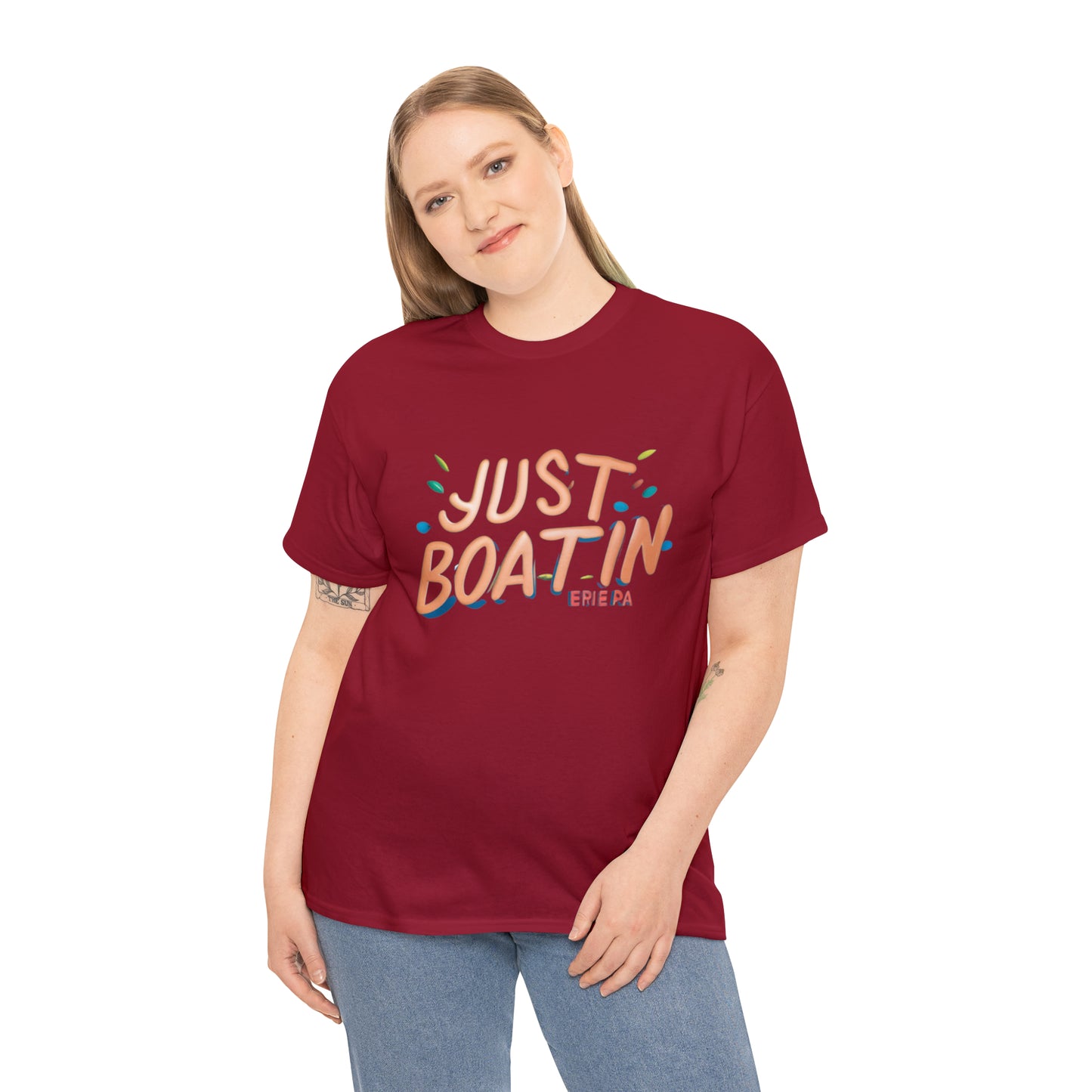 Boatin Unisex Heavy Cotton Tee - Custom Erie Design