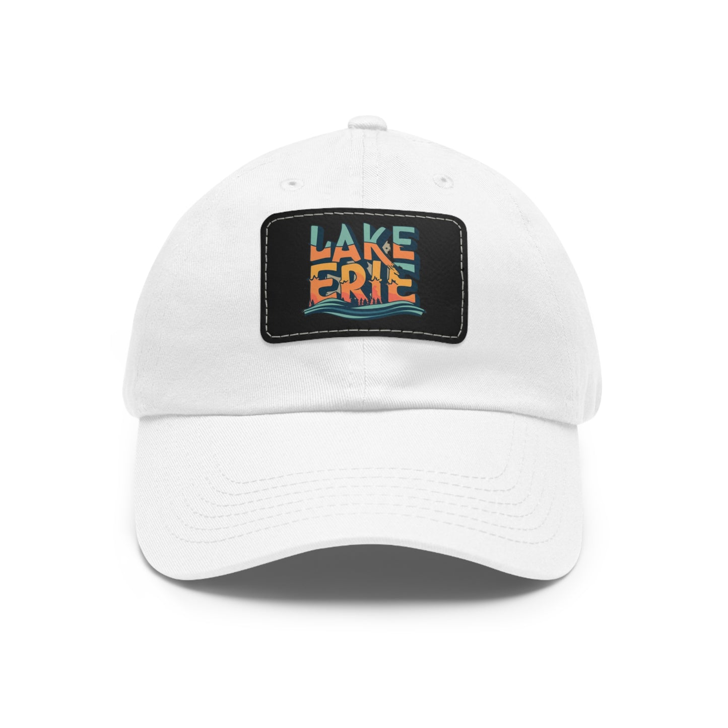 High-Quality Lake Erie Leather Patch Hat for Unisex