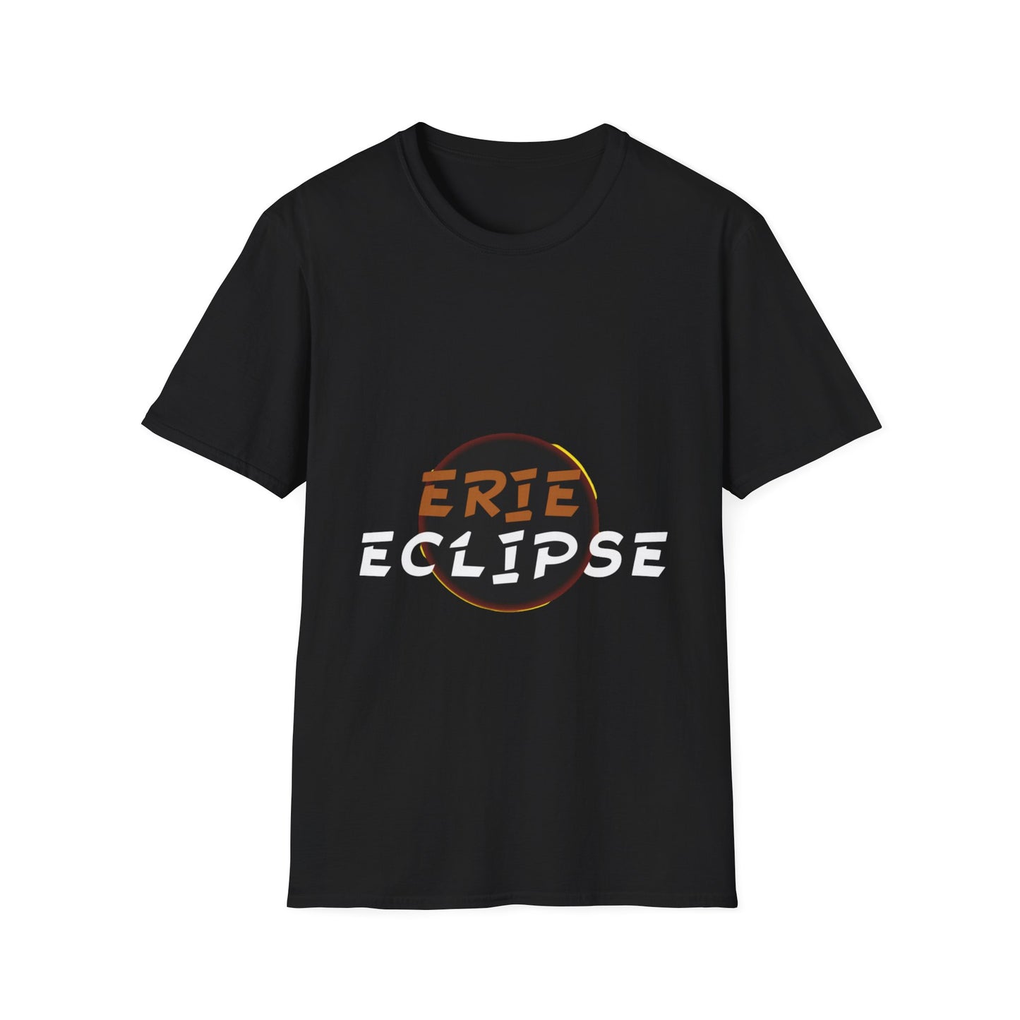 Erie Eclipse Emblem, Unisex Softstyle Tee, Fashionable Graphic T-Shirt, Comfort Fit