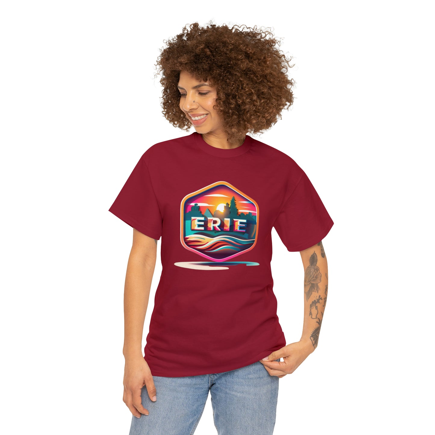 Erie Design Unisex Custom Heavy Cotton Tee Shirt