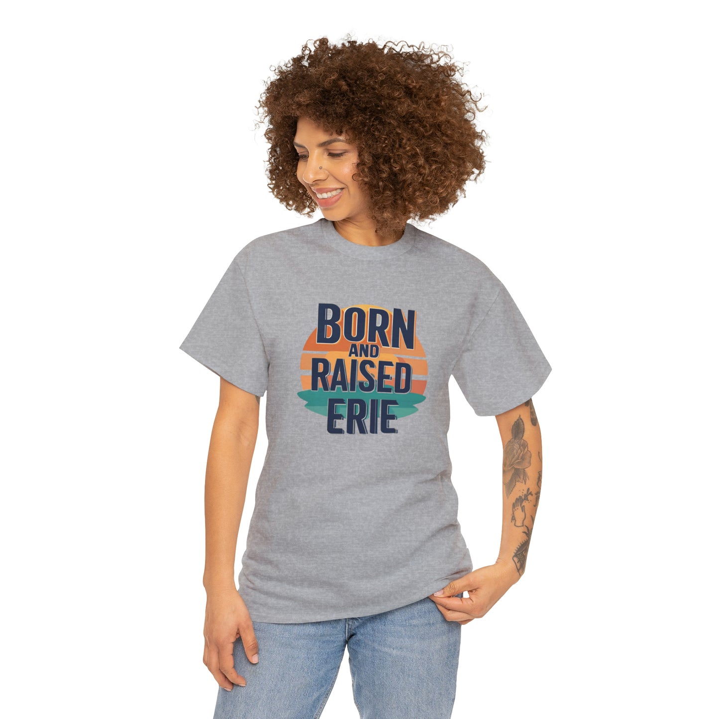 Erie Born and Raised Unisex Heavy Cotton Tee - Locally Inspired