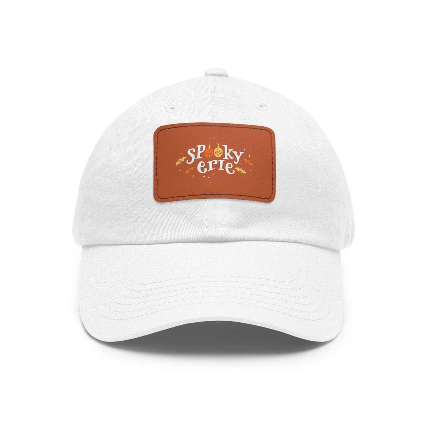 Spooky Erie Design Custom Leather Patch Hat