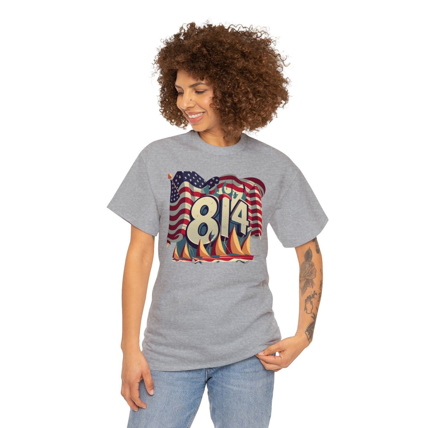 Unisex Heavy Cotton Tee – Erie 814 Design