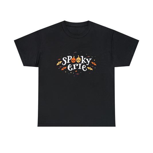 Spooky Erie Design Custom Halloween Tee, High-Quality Scary Shirt