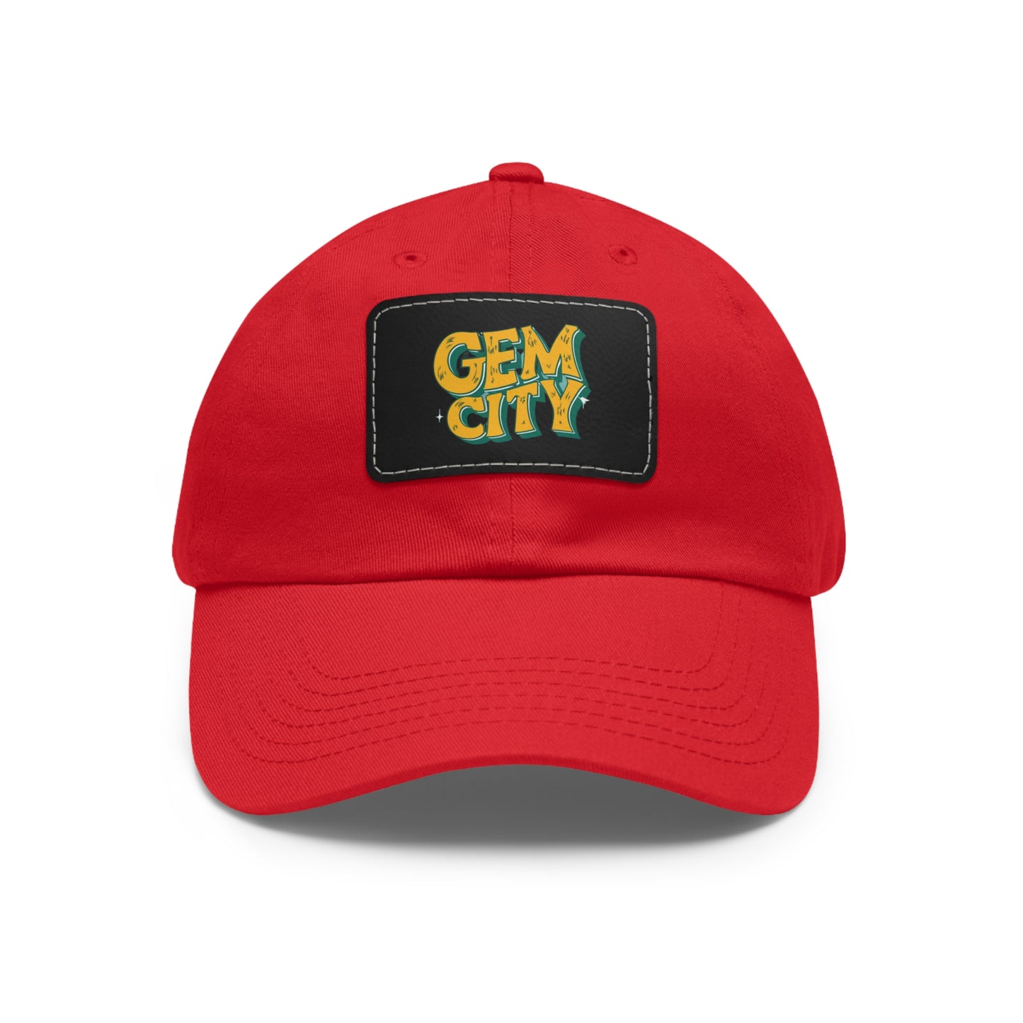 "Gem City Leather Patch Custom Hat - Personalized Headwear"