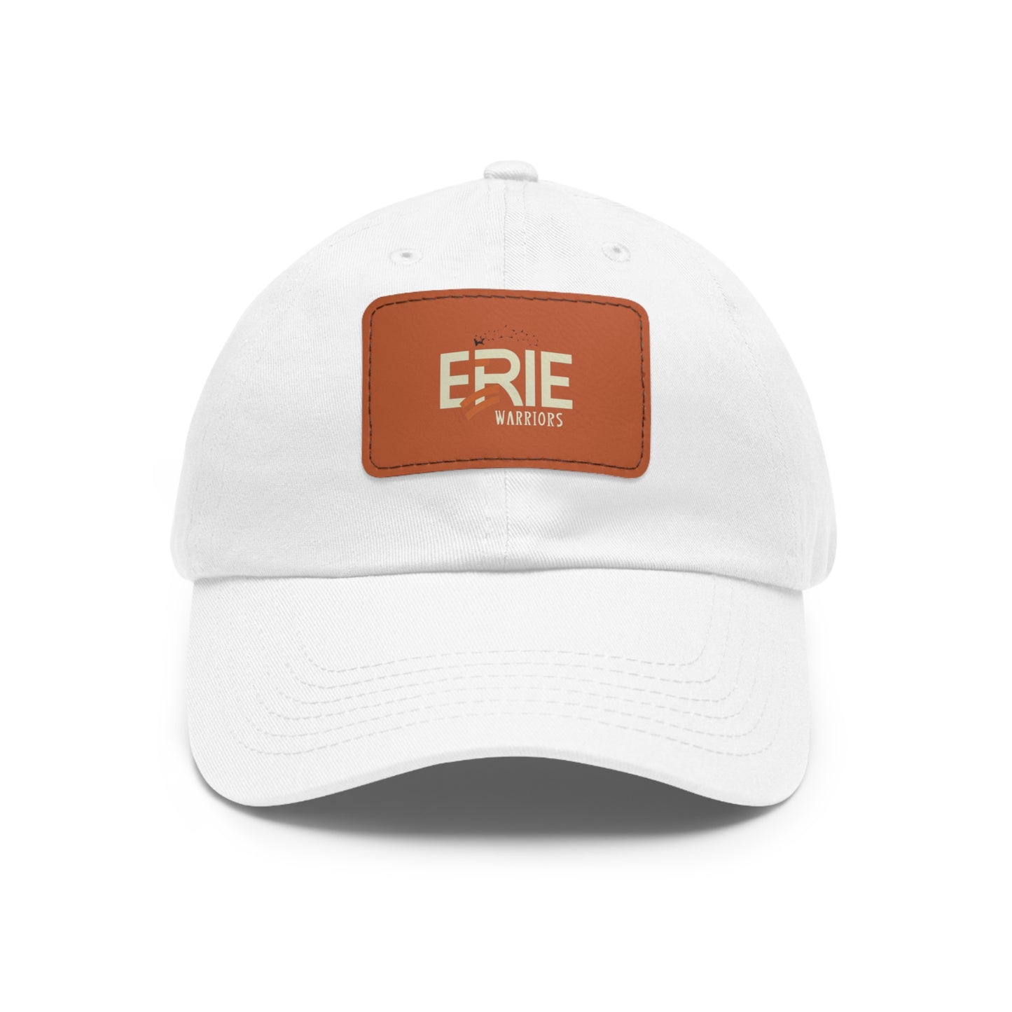 "Erie Warriors Embroidered Leather Patch Hat for Men & Women"