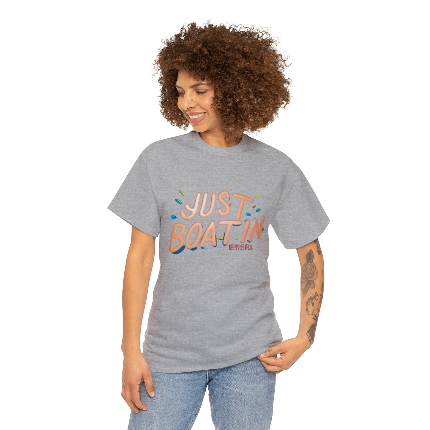 Boatin Unisex Heavy Cotton Tee - Custom Erie Design