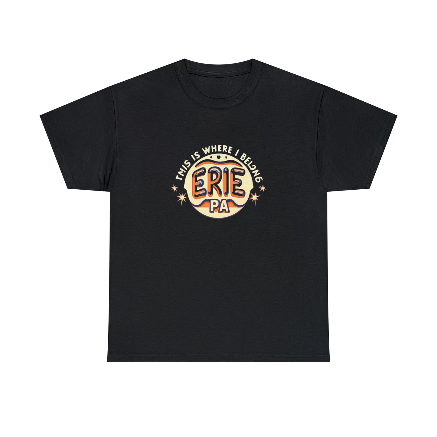 Erie Heavy Cotton Tee, Unisex Custom Design High-Quality Shirt