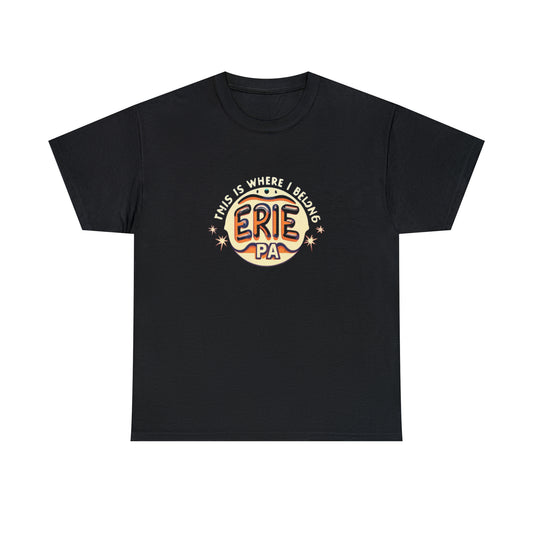 Erie Heavy Cotton Tee, Unisex Custom Design High-Quality Shirt