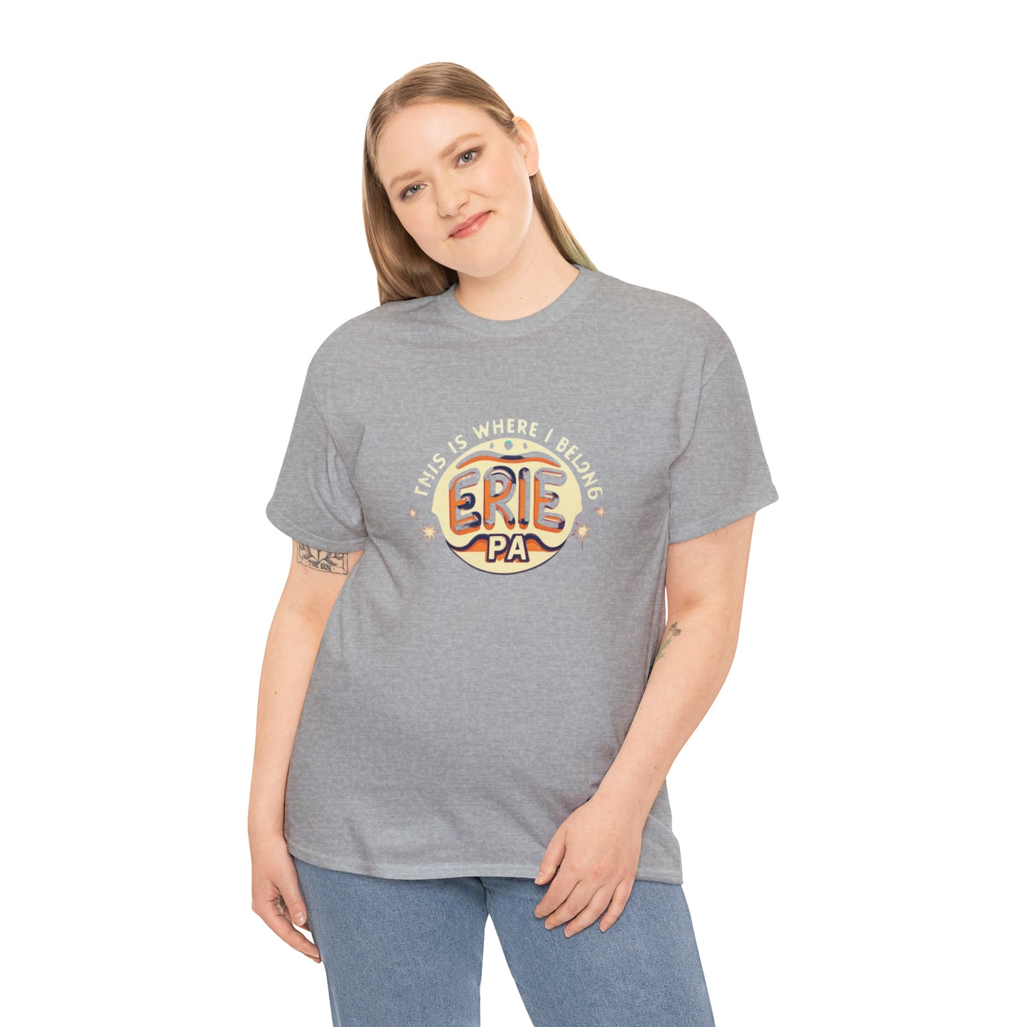 Erie Heavy Cotton Tee, Unisex Custom Design High-Quality Shirt