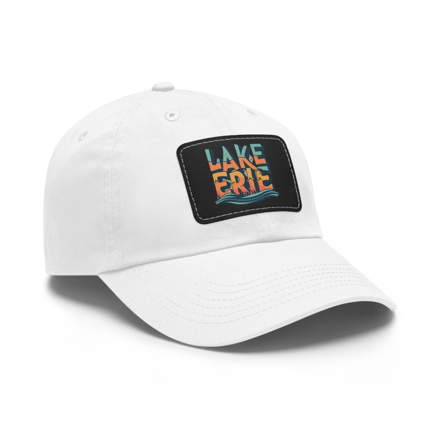 High-Quality Lake Erie Leather Patch Hat for Unisex