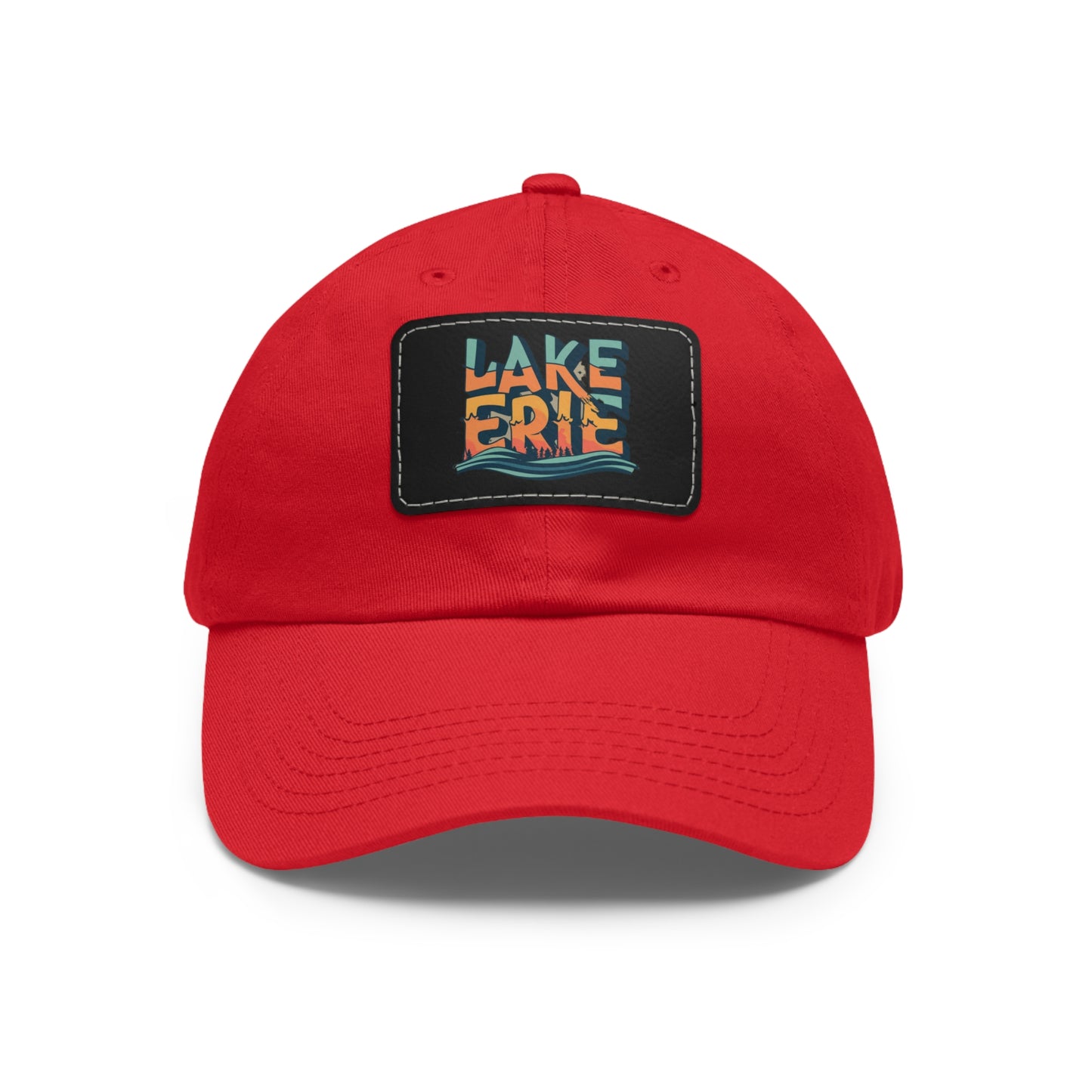 High-Quality Lake Erie Leather Patch Hat for Unisex