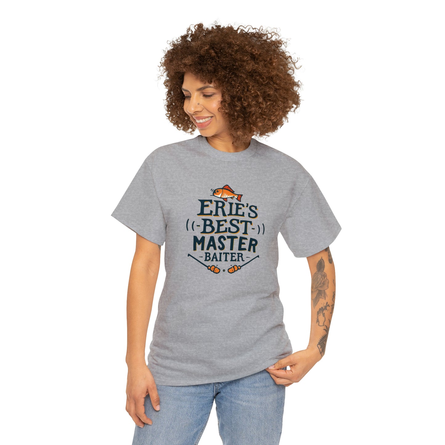 Erie's Best Baiter Unisex Heavy Cotton Fishing Tee