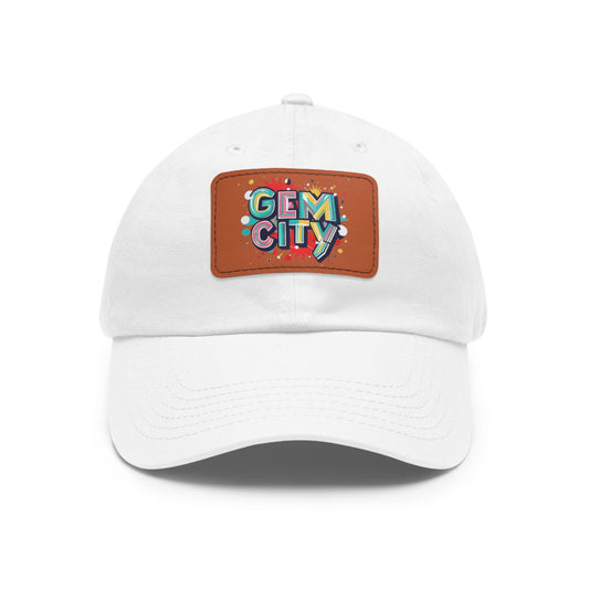 Premium Quality GEM CITY Hat with Leather Patch