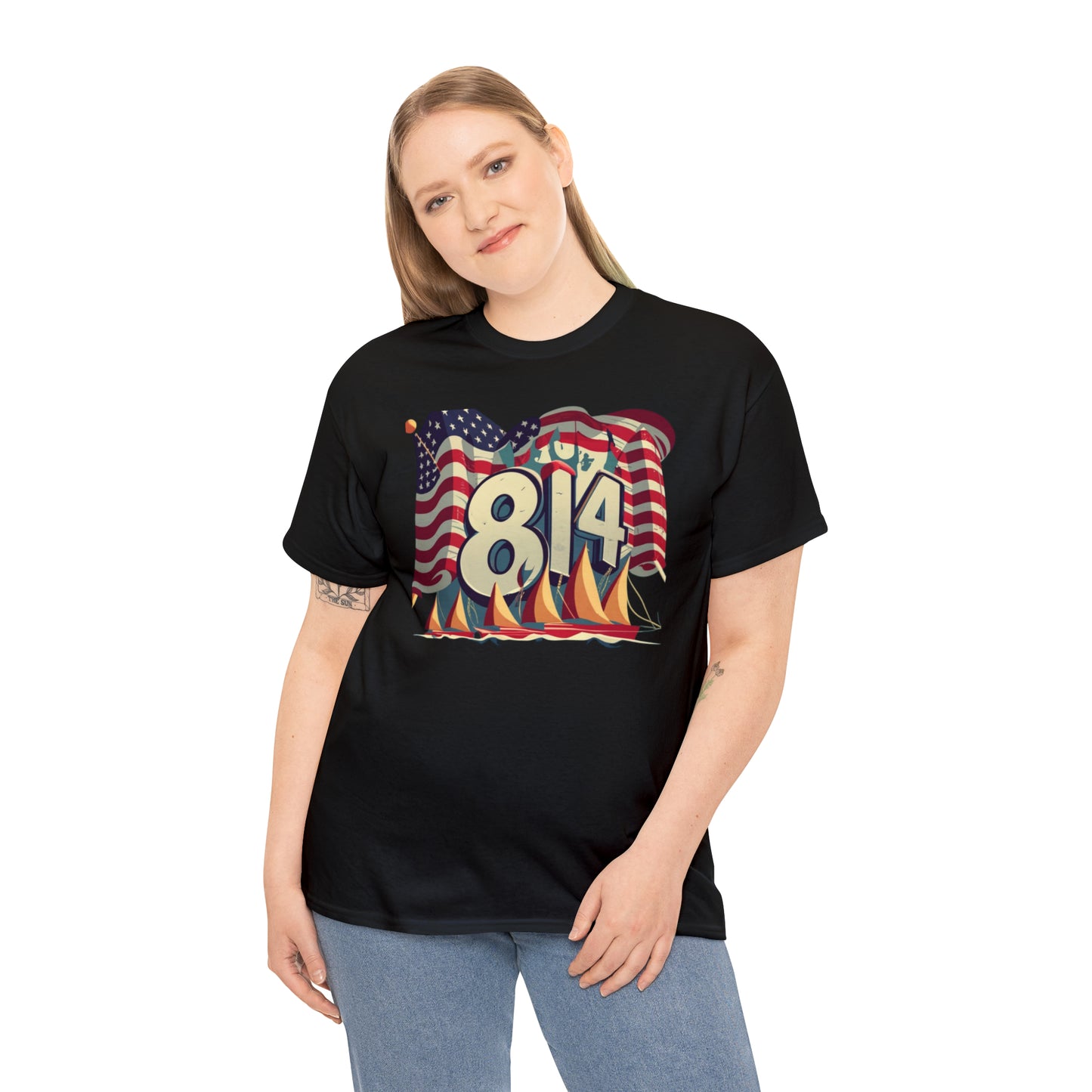 Unisex Heavy Cotton Tee – Erie 814 Design