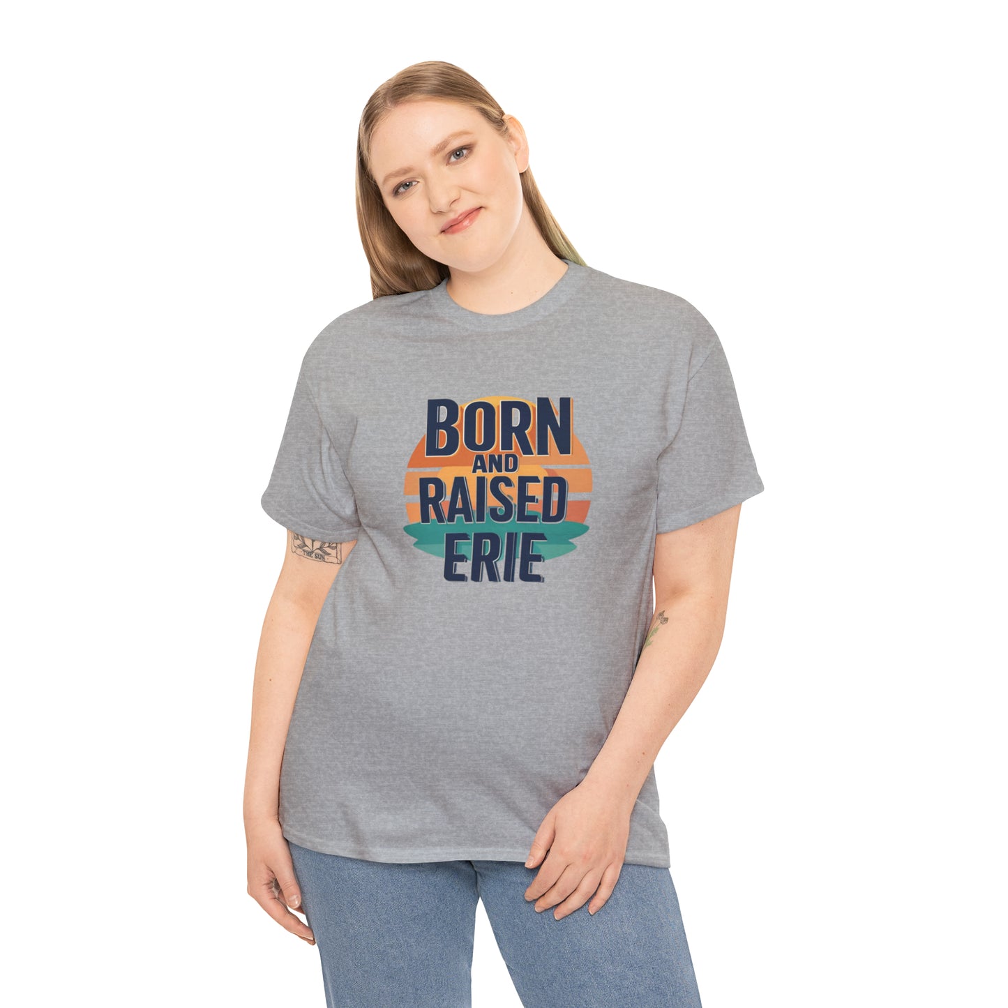 Erie Born and Raised Unisex Heavy Cotton Tee - Locally Inspired