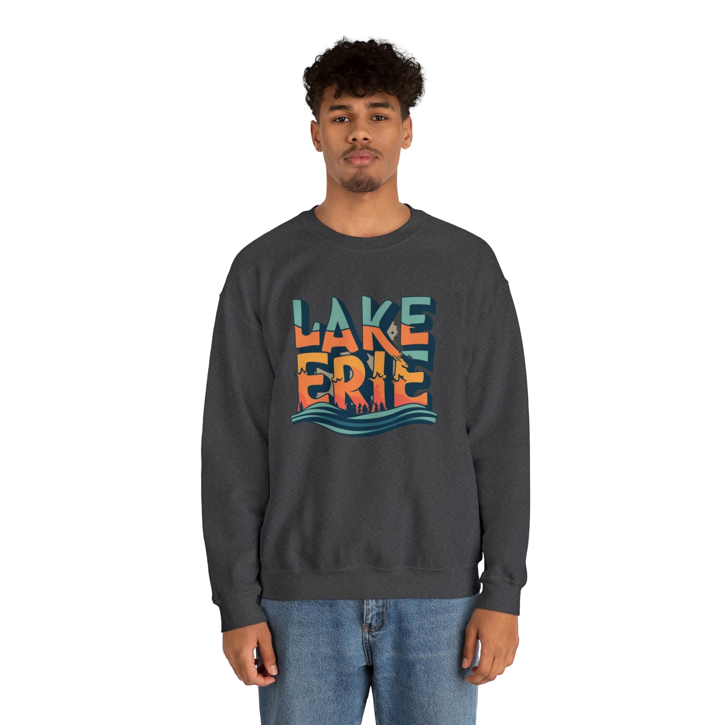 Custom Lake Erie Crewneck Sweatshirt - Lake Life Design