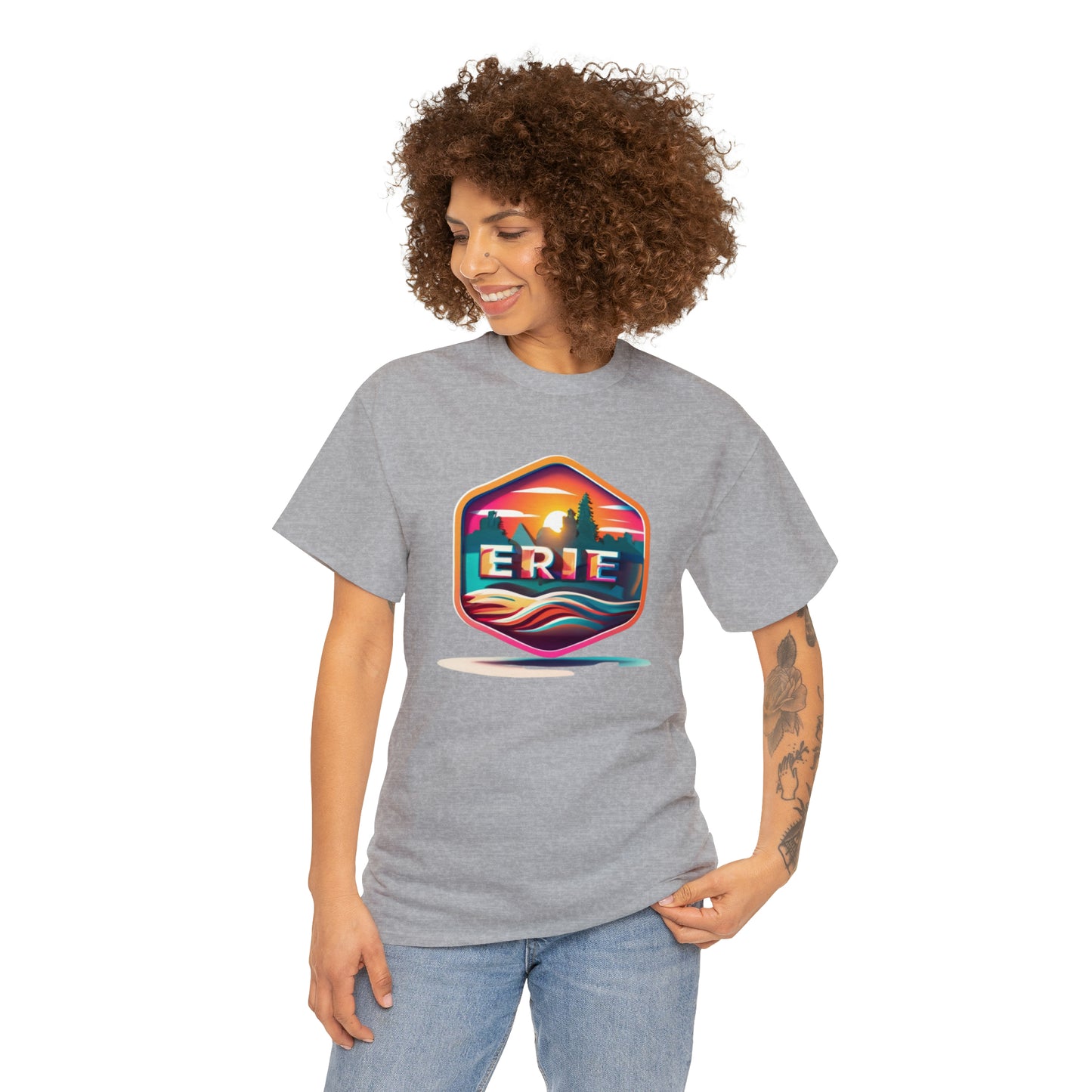 Erie Design Unisex Custom Heavy Cotton Tee Shirt