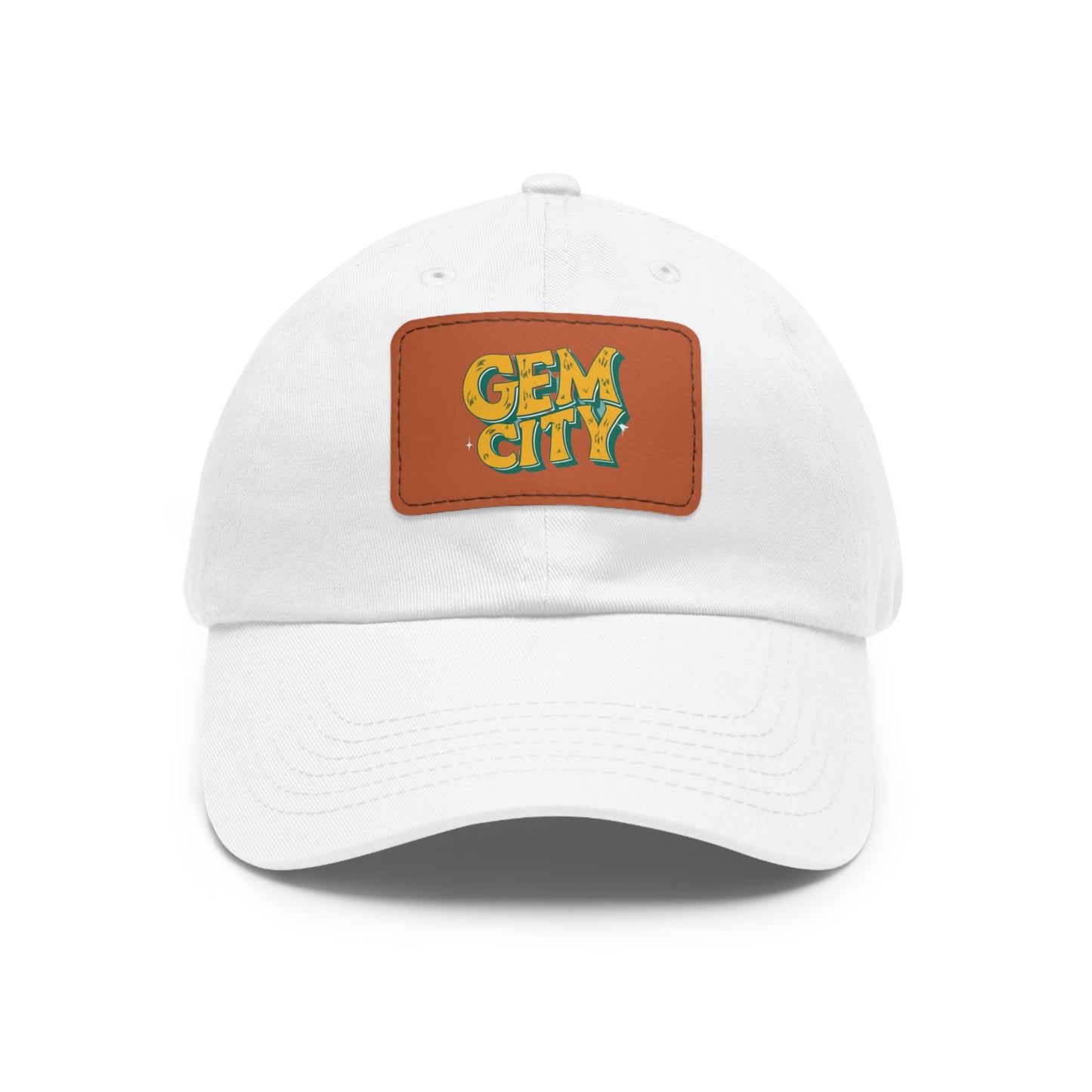 "Gem City Leather Patch Custom Hat - Personalized Headwear"