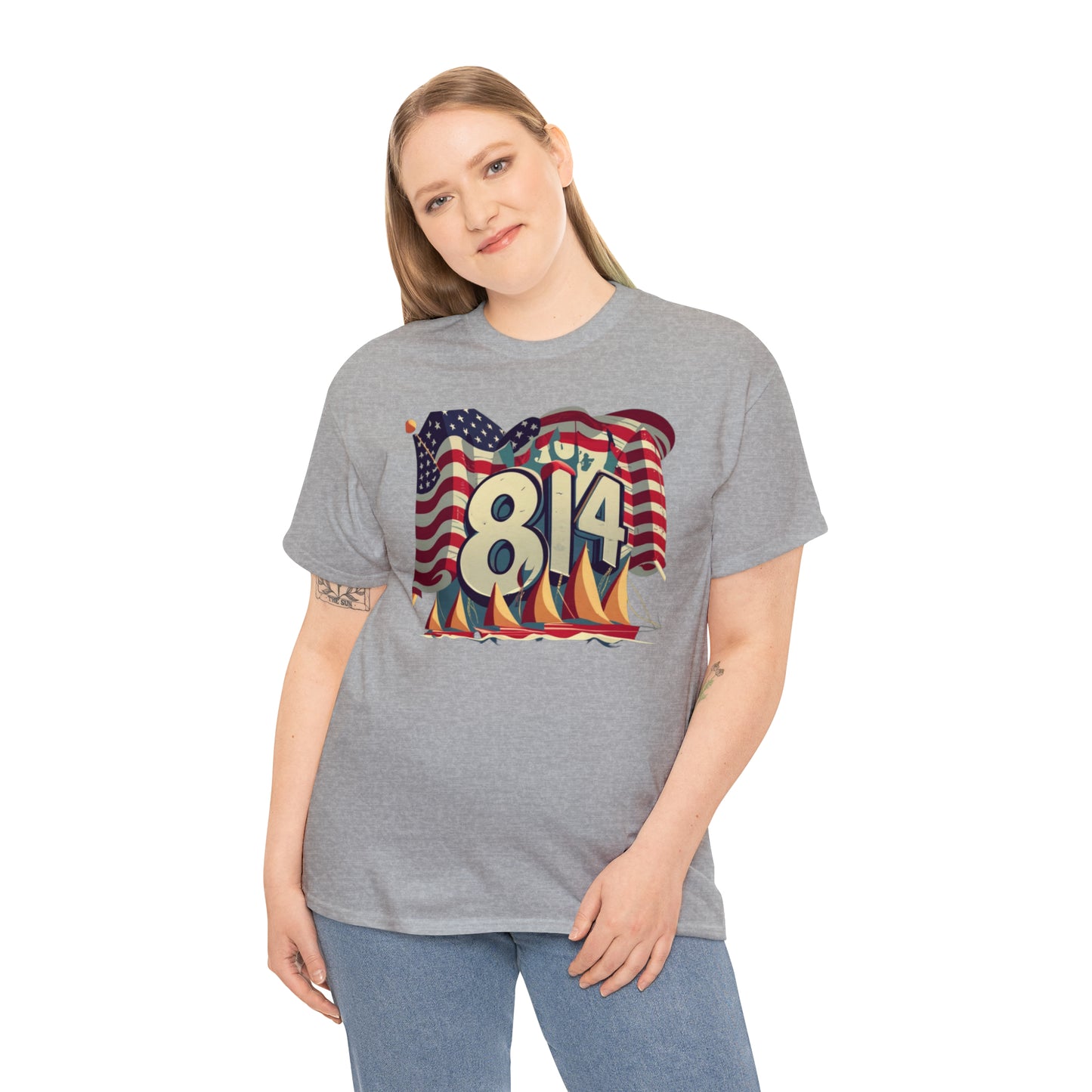 Unisex Heavy Cotton Tee – Erie 814 Design